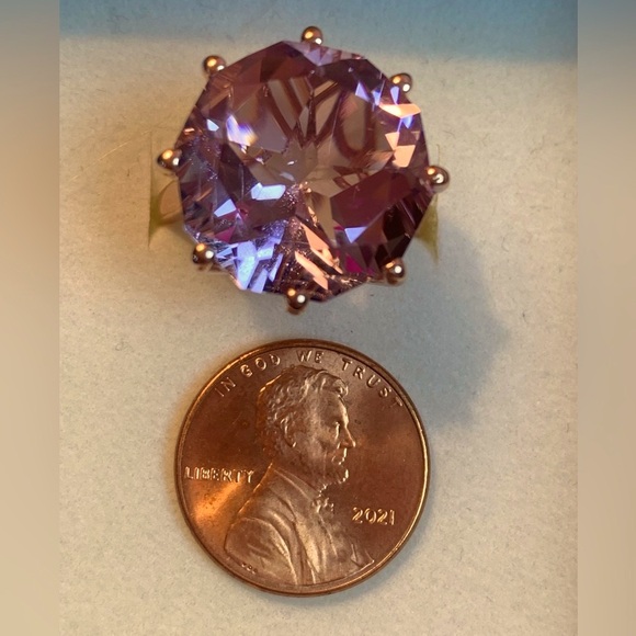 💜RDF Amethyst Solitaire Ring💜